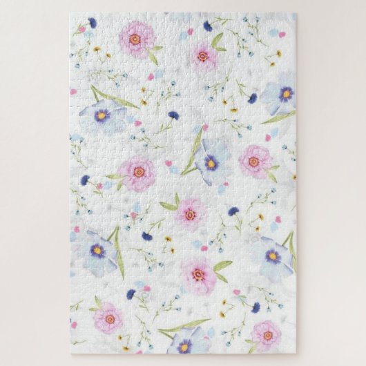 Mooie Pastelkleuren Bloemige Puzzels (Verticaal)