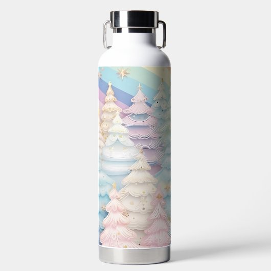 MOOIE PASTELKLEUREN KERST BOMEN WATERFLES (Voorkant)