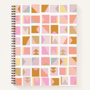 Mooie pastelkleuren moderne geometrische ontwerp notitieboek