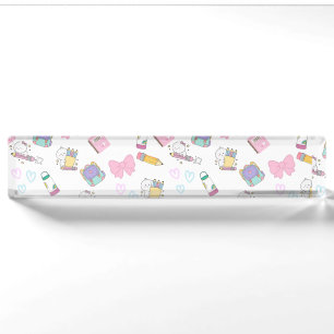 Mooie Pastelkleurige Bureaublad Decoratie voor Ter Naambordje