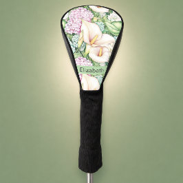 Mooie Pastelkleurige Calla Lelie Gepersonaliseerd Golfheadcover