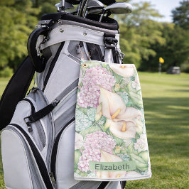 Mooie Pastelkleurige Calla Lelie Persoonlijk Golfhanddoek