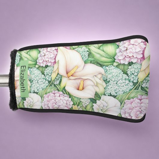 Mooie Pastelkleurige Calla Lelie Persoonlijk Golfheadcover