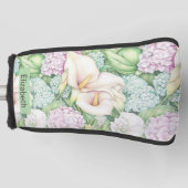 Mooie Pastelkleurige Calla Lelie Persoonlijk Golfheadcover (Voorkant)