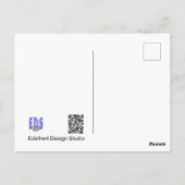 Mooie pastelroos gelukwenskaart briefkaart (Achterkant)