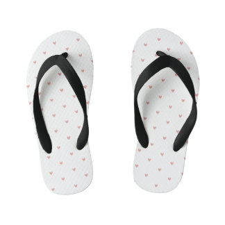 Mooie pastelroze harten kinder teenslippers