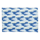 Mooie Pastelwolken op Blauw Kussensloop (Voorkant)