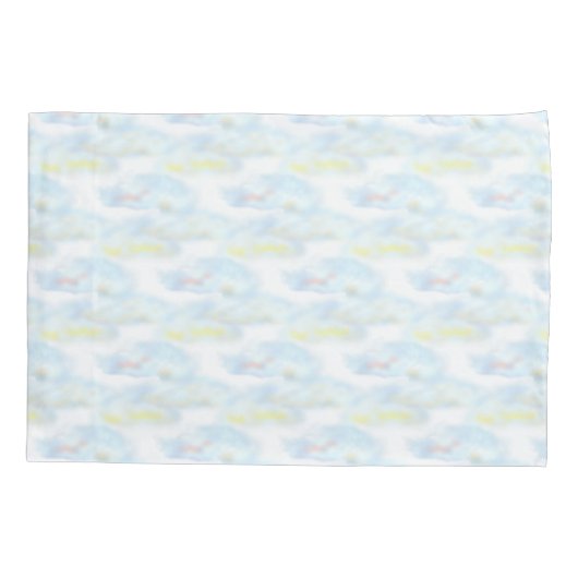 Mooie Pastelwolken op Wit Kussensloop (Achterkant)
