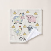 Mooie Patchwork Boerderijdieren Washandje (Wasdoekje)