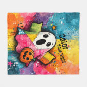 Mooie Patchwork Geest Kleurrijke Spatart Kunst Fleece Deken (Voorkant (Horizontaal))