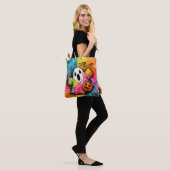 Mooie Patchwork Geest Kleurrijke Spatart Kunst Tote Bag (Op model)