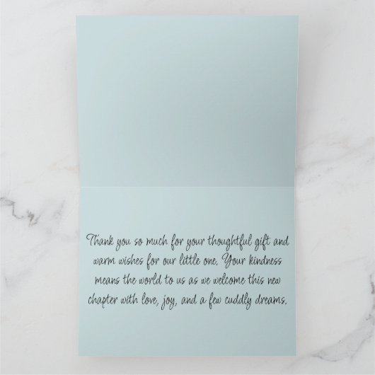 Mooie Patchwork Koe boven Maan met Sterren Bedankkaart (Binnen)