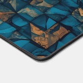 Mooie patchwork "look" in donker teal bureaumat (Hoek)