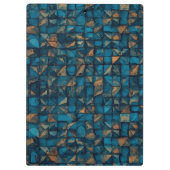 Mooie patchwork "look" in donker teal klembord (Achterkant)