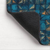 Mooie patchwork "look" in donker teal muismat (Hoek)
