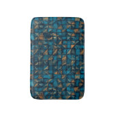 Mooie patchwork "look" in donker turquoise badmat (Voorkant Verticaal)