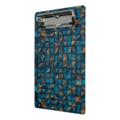 Mooie patchwork "look" in donker turquoise mini klembord (Angled2)