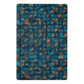 Mooie patchwork "look" in donker turquoise mini klembord (Achterkant)
