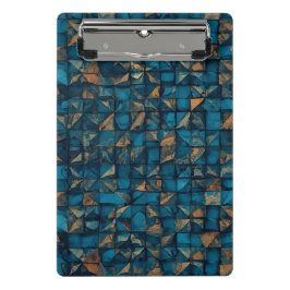 Mooie patchwork "look" in donker turquoise mini klembord