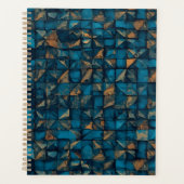 Mooie patchwork "look" in donker turquoise planner (Voorkant)
