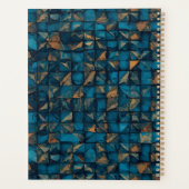 Mooie patchwork "look" in donker turquoise planner (Achterkant)