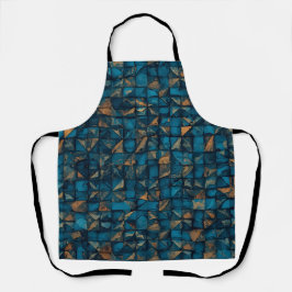 Mooie patchwork "look" in donker turquoise schort