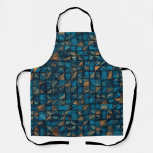 Mooie patchwork "look" in donker turquoise schort