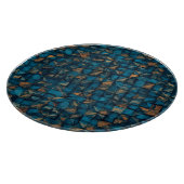 Mooie patchwork "look" in donker turquoise snijplank (Hoek)