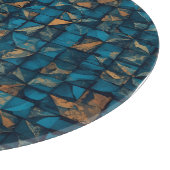 Mooie patchwork "look" in donker turquoise snijplank (Hoek)