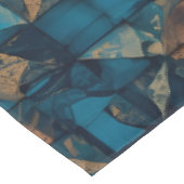 Mooie patchwork "look" in donker turquoise tafelkleed (Gekanteld)