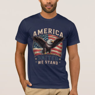 Mooie Patriottische United We Stand American Eagle T-shirt