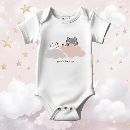 Mooie Patroon Kitten Wolk Romper