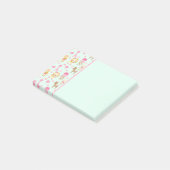 Mooie patroon met gelukkige dieren en speelgoed post-it® notes (Schuin)
