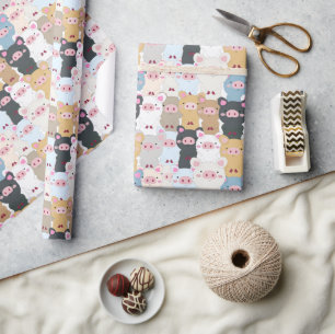 Mooie patroon van varkens cadeaupapier