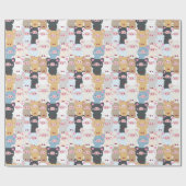 Mooie patroon van varkens cadeaupapier (Vlak)