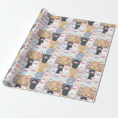 Mooie patroon van varkens cadeaupapier (Uitgerold)