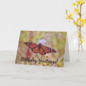 Mooie patroonvlinder kaart (Gele Bloem)