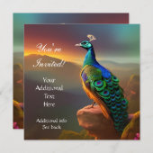 Mooie Pauw Alle Gelegenheid Uitnodigingen (Voorkant / Achterkant)