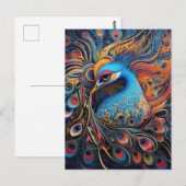 mooie pauw art nouveau briefkaart (Voorkant / Achterkant)