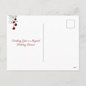 Mooie pauw en kerstboom feestdagenkaart (Achterkant)