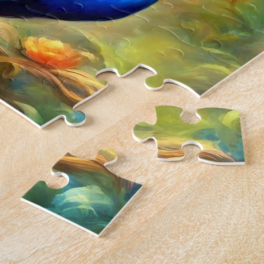 Mooie pauw in tuin vogel 98 legpuzzel (Zijkant)