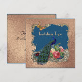 Mooie pauw kunst, gepersonaliseerd kaart (Voorkant / Achterkant)