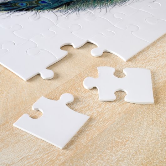 Mooie pauw legpuzzel (Zijkant)