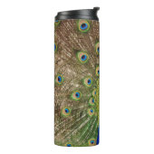 Mooie pauw thermosbeker (Gedraaid links)