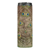 Mooie pauw thermosbeker (Achterkant)