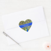Mooie pauw vogel Huwelijk Hart Sticker (Envelop)