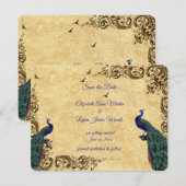 Mooie pauwen Bewaar de datum Kaart (Voorkant / Achterkant)