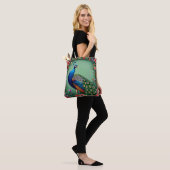 Mooie pauwenbloem achtergrond tote bag (Op model)