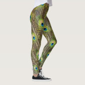 Mooie pauwvogelveren leggings (Rechts)