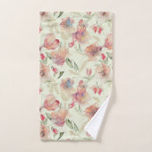 Mooie peach Floral Bad Handdoek (Handdoek)